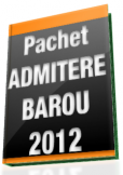 Promo! Pachet 8 carti utile pentru examenul de ADMITERE IN BAROU 2012