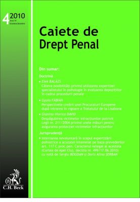 Caiete de Drept Penal, Nr. 4/2010